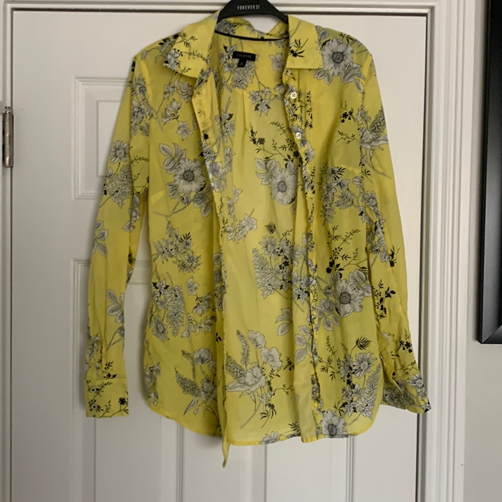 Yellow Floral Talbots Shirt